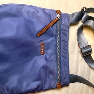 Tumi gray crossbody bag